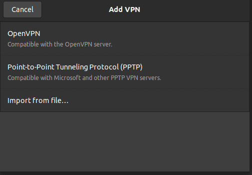 Import File .ovpn