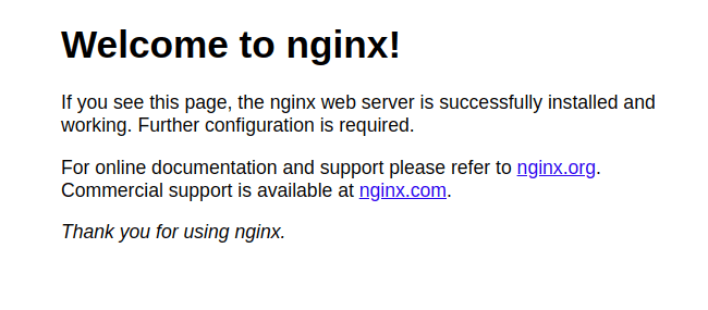 Welcome Page Nginx